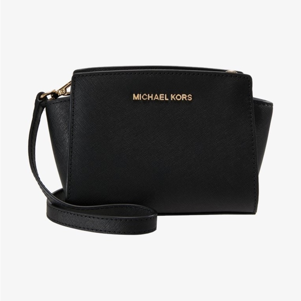 MICHAEL KORS Selma Satchel Mini in Black Saffiano Leather. 
Pristine Condition.